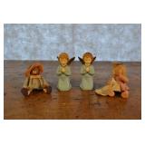 Clay Baby And Clay Bear, And Pair Of Angels Clay Baby And Clay Bear, And Pair Of Angels