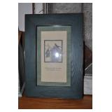 Framed Birdhouse Print With  Friends Quote