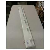 Coat Rack Painted White 36", 6 Pegs.