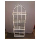 White Painted Metal Shelf, Collapsible, White Painted Metal Shelf, Collapsible,