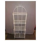 White Painted Metal Shelf, Collapsible,