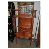 Antique Parlor Cabinet, French Bevel Mirror Antique Parlor Cabinet, French Bevel Mirror