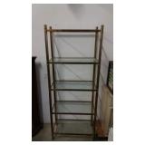 Display Shelf, Brass And Glass Display Shelf, Brass And Glass