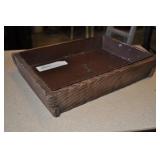 Wooden Serving Tray With Metal Insert