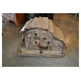 Wood Bird House Triplex With Porch Wood Bird House Triplex With Porch