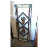 Pair Stained Glass Window Panels