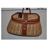 Fishing Creel Basket, Tightly Woven Willow