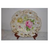 Antique Bowl, Pink And Yellow Roses