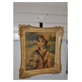 Vintage Framed Print Victorian Girl In Pink Vintage Framed Print Victorian Girl In Pink