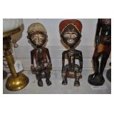 Carved Wood Sculptures, Vintage, Carved Wood Sculptures, Vintage,