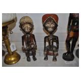 Carved  Wood  Sculptures, Vintage,