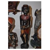 Aftrican Sculpture, Vintage, Carved Wood