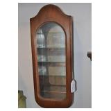 Small Wooden Wall Cabinet, Glass Shelves Small Wooden Wall Cabinet, Glass Shelves