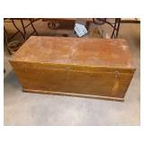 Wooden Blanket Chest, Brass Hardware Wooden Blanket Chest, Brass Hardware