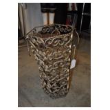 Metal Umbrella Basket, Vintage 18" Metal Umbrella Basket, Vintage 18"