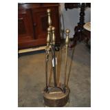 Brass Fire Poker Set, Vintage Brass Fire Poker Set, Vintage