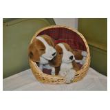 Puppies In A Basket, 17" X 14" Puppies In A Basket, 17" X 14"