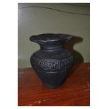 Black Cast Iron Vase