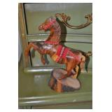 Carved Wooden Horse, Galloping Carved Wooden Horse, Galloping