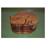 Carved Wooden Cat Puzzle, 4.75" Carved Wooden Cat Puzzle, 4.75"