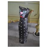 Carved Cat, Black 18" Carved Cat, Black 18"
