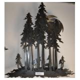 Large Steel Sculpture Of Forest, 37" Large Steel Sculpture Of Forest, 37"
