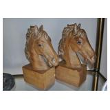 Horsehead Bookends, Ceramic, 12", Dr70 Horsehead Bookends, Ceramic, 12", Dr70