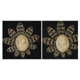 Two Cameo Wall Hangings, Oval Frame