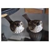 Two Stoneware Birds, 2" Two Stoneware Birds, 2"