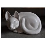 Ceramic White Cat, 9" Ceramic White Cat, 9"