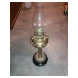 Brass Kerosene Lamp, British Made, Resevoir Has Brass Kerosene Lamp, British Made, Resevoir Has