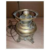 Electrified kerosene lamp base, no shade.8"