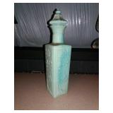 Green glass bottle, 12.5". Would make a Green glass bottle, 12.5". Would make a