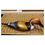 Duck Decoy, Carved Wood, 16", Stamped Hand Made.