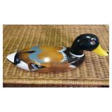 Duck Decoy, Carved Wood, 14", Stamped Hand Made.