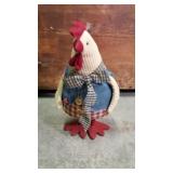 Rustic Rooster, Stuffed With Wood Feet, 14"