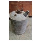 Water Can, Galvanized,11", Dented. Water Can, Galvanized,11", Dented.