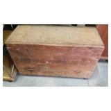 Wood Display Trunk, Flip Top, Finger Joints,