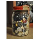 Jar Of Vintage Buttons Jar Of Vintage Buttons