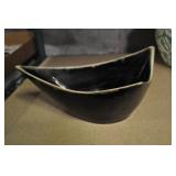Ceramic Dish, Brown Glazed 10.5" Ceramic Dish, Brown Glazed 10.5"