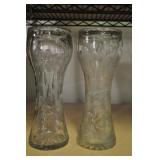 Pair Of Crystal Vases, 11 3/4" Pair Of Crystal Vases, 11 3/4"