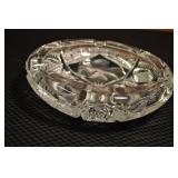 Crystal Cigarette Ashtray, Vintage, 8" Wide Crystal Cigarette Ashtray, Vintage, 8" Wide