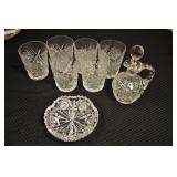 Crystal Dishes Assorted - Hobstar Pattern Crystal Dishes Assorted - Hobstar Pattern