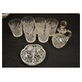 Crystal Dishes Assorted - Hobstar Pattern