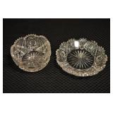 Cut Crystal Hobstar, Sugar Bowl And Candy Dish Cut Crystal Hobstar, Sugar Bowl And Candy Dish