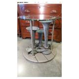 Nautical Table, U S Navy Ship Fog Horns, Brass, Nautical Table, U S Navy Ship Fog Horns, Brass,