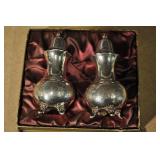 Ascot Silver Plated Salt And Pepper Sheffield Ascot Silver Plated Salt And Pepper Sheffield