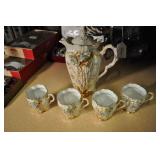 Tea Set, Vintage, Opal Luster With Hand Painted Tea Set, Vintage, Opal Luster With Hand Painted