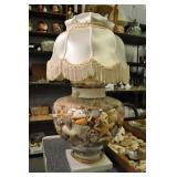 Seashell Lamp, Full Of Shells, Coral, Starfish, Seashell Lamp, Full Of Shells, Coral, Starfish,