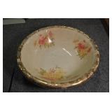 Victorian Wash Bowl, Hand Painted Pink & Yellow